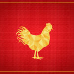 gallo de fuego rojo, año nuevo chino