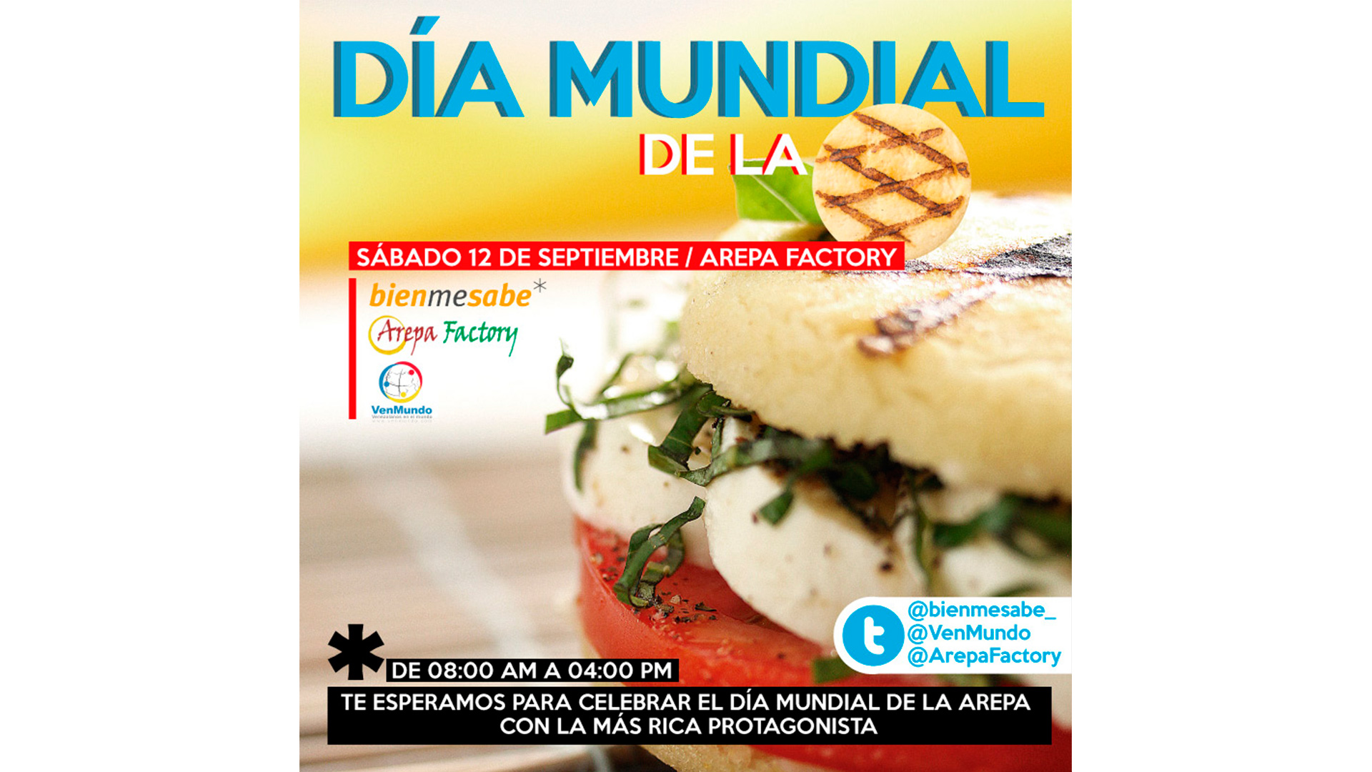 ¡A celebrar el Día Mundial de la Arepa! Bienmesabe