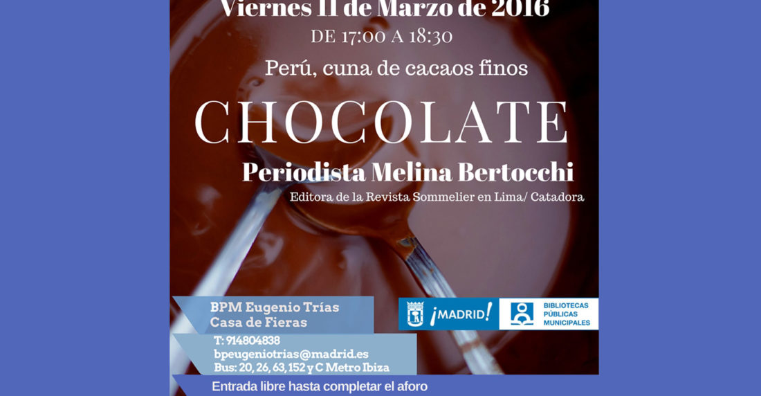 cata de chocolates peruanos, helen lopez, madrid