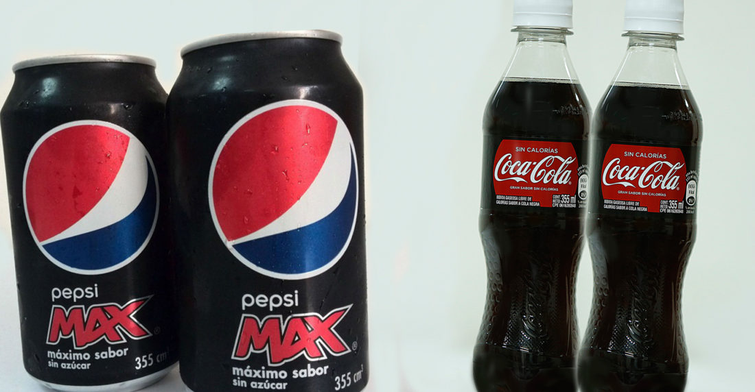 Pepsi Max y Coca-Cola sin calorías