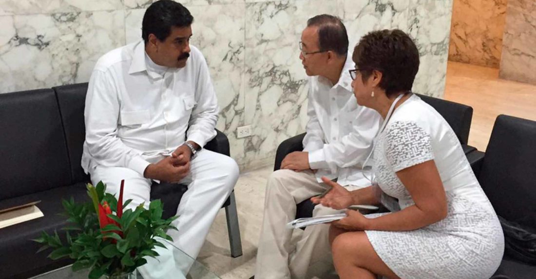 Nicolás Maduro y Ban Ki-Moon