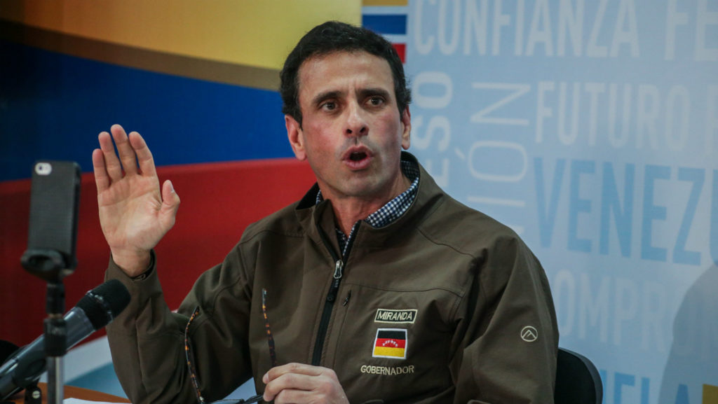 Henrique Capriles, también señalado de haber recibido plata de Odebrecht para su campaña electoral en 2013 
