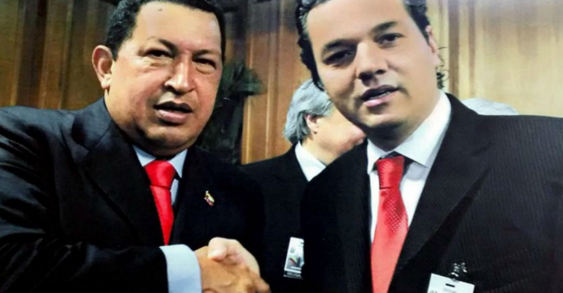 Empresario argentino José Levy y Hugo Chávez