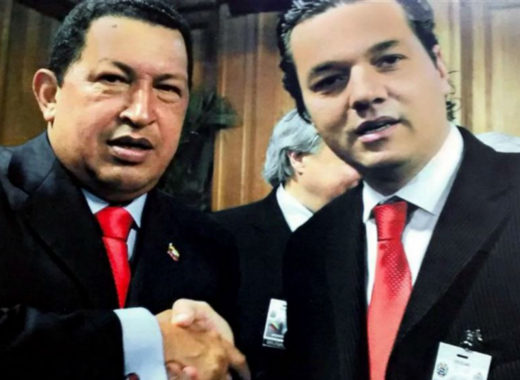 Empresario argentino José Levy y Hugo Chávez