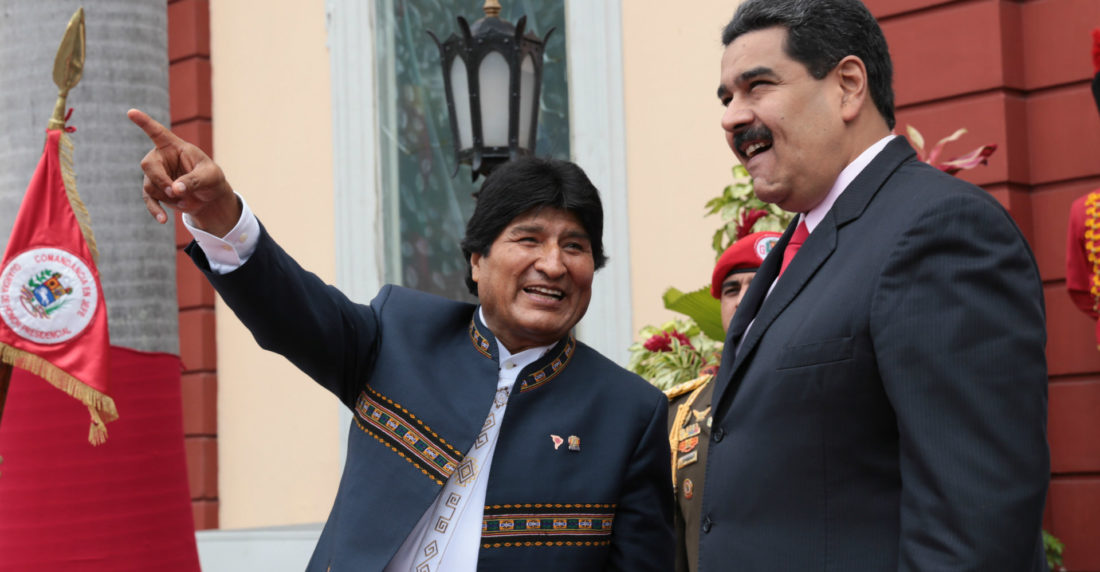 Maduro y Evo en Miraflores
