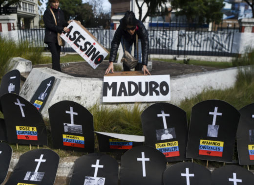 Protesta de venezolanos en CIDH en Buenos Aires