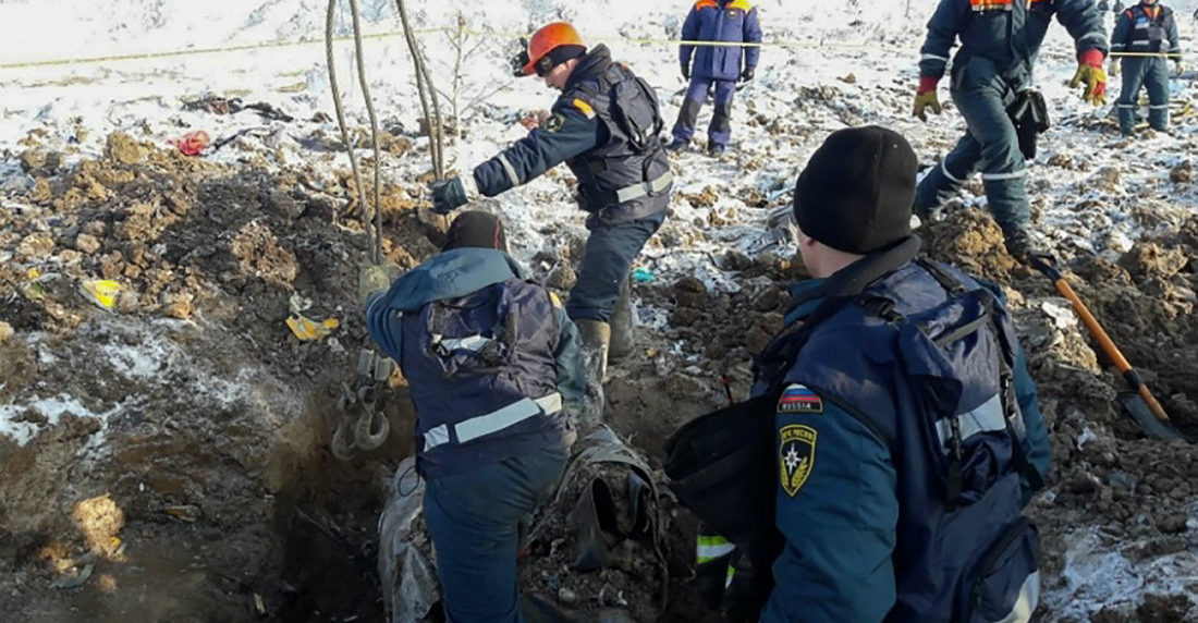 Búsqueda de restos de avión en Rusia