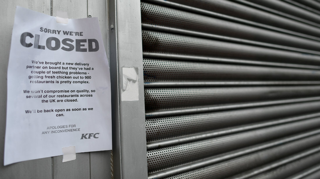 KFC UK cerrada