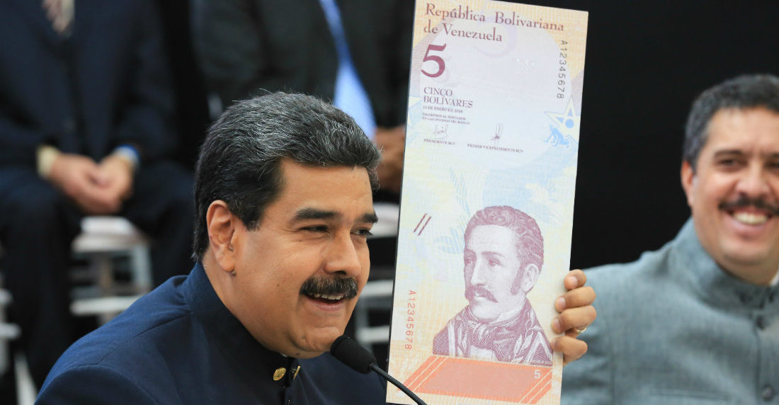 Maduro y nuevo billete de Bs 5