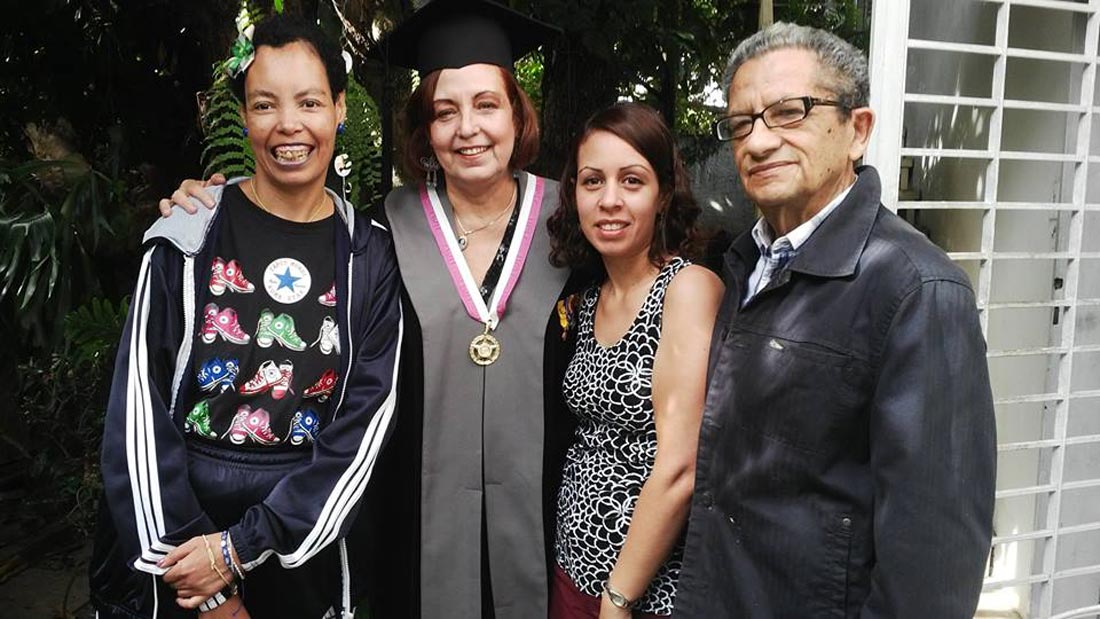 Foto: María Gabriela y su familia. Créditos: Maria Gabriela Ordoñez Mijares