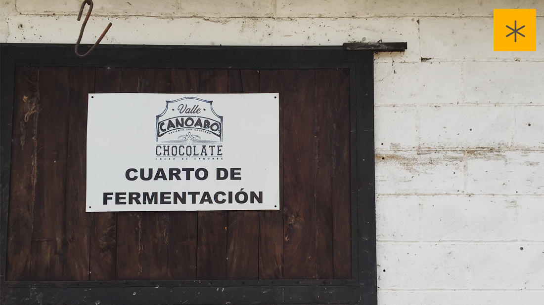 Cuarto de fermentación donde el cacao se fermenta 5 días