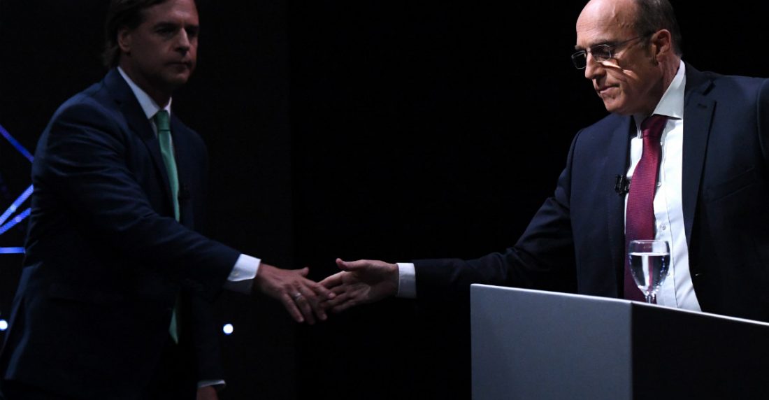 Debate presidencial uruguayo. Foto: Eitan Abramovich / AFP