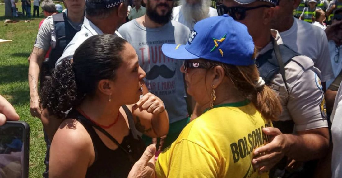 Tensión en la embajada venezolana en Brasil. Foto: AFP