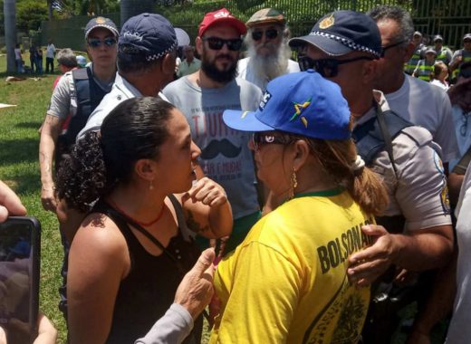 Tensión en la embajada venezolana en Brasil. Foto: AFP