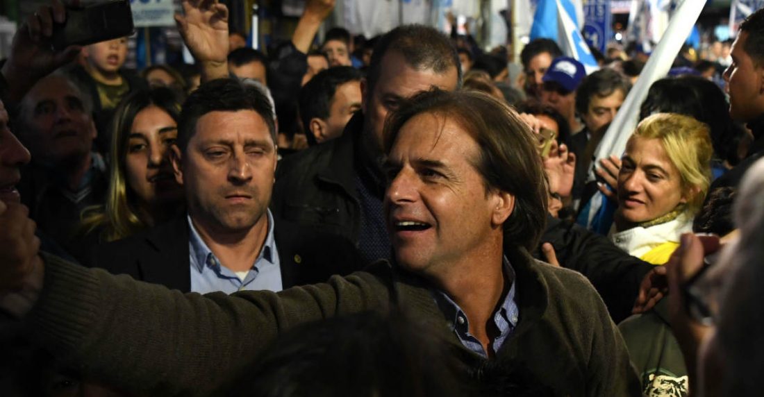 Luis Lacalle Pou, candidato presidencial uruguayo. Foto: Eitan Abramovich / AFP