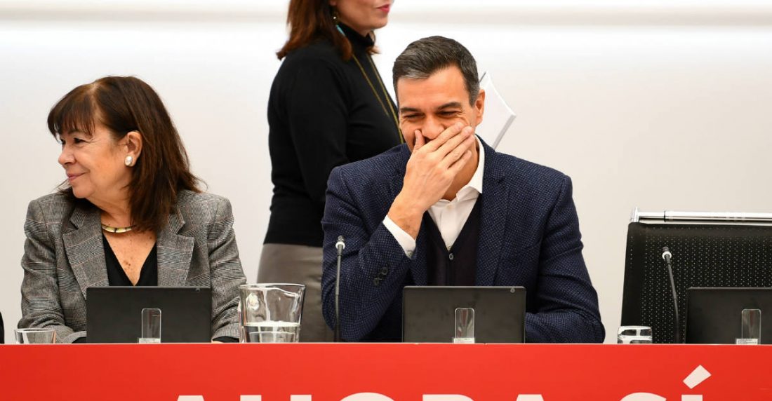 Pedro Sánchez y el PSOE. Foto: AFP