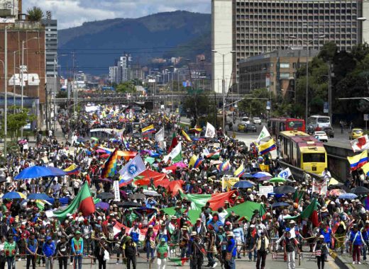 Paro nacional en Bogotá. Foto: AFP