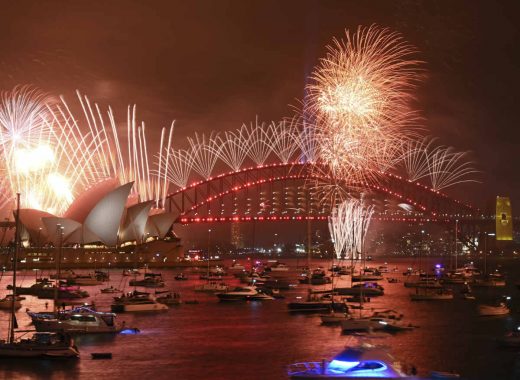 Año nuevo 2020 en Sidney. AFP