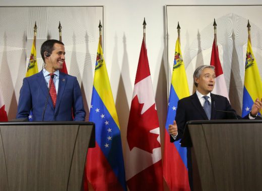 Guaidó durante su visita a Canadá como parte de su agenda internacional 2020