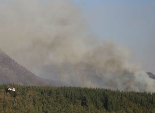 Voraz incendio en Chile amenaza a parque nacional