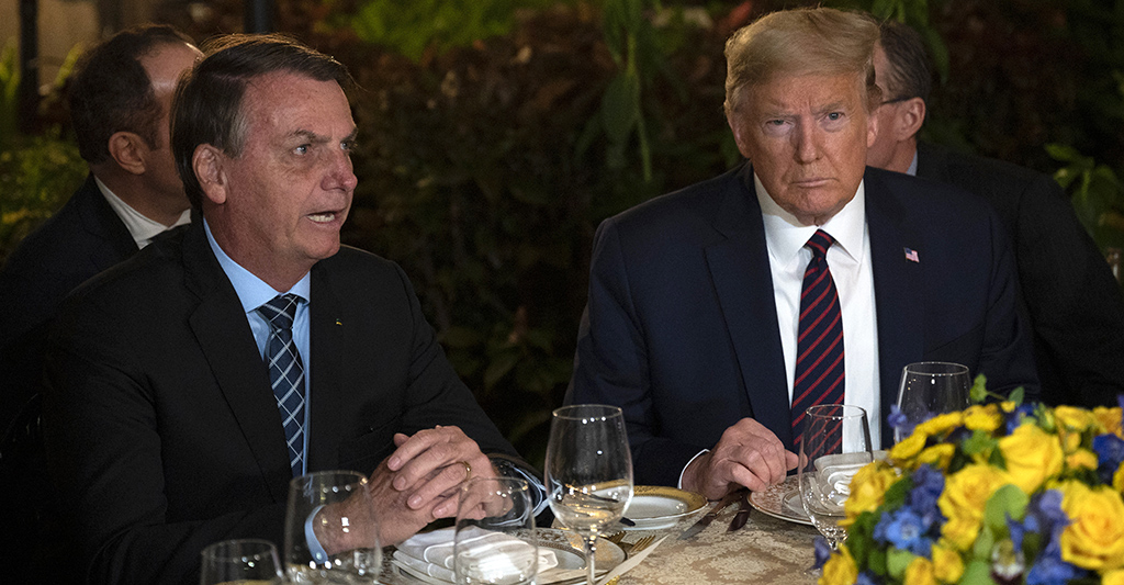 Bolsonaro y Trump en Mar-a-Lago