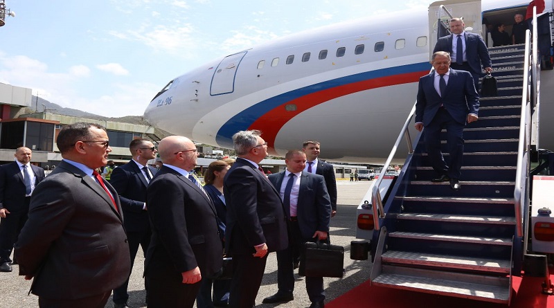 Canciller de Rusia, Lavrov llega a Venezuela, foto embajada de Rusia