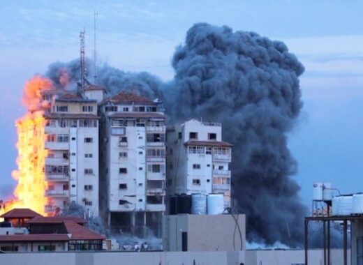 Gaza en llamas foto ONU vía IPS