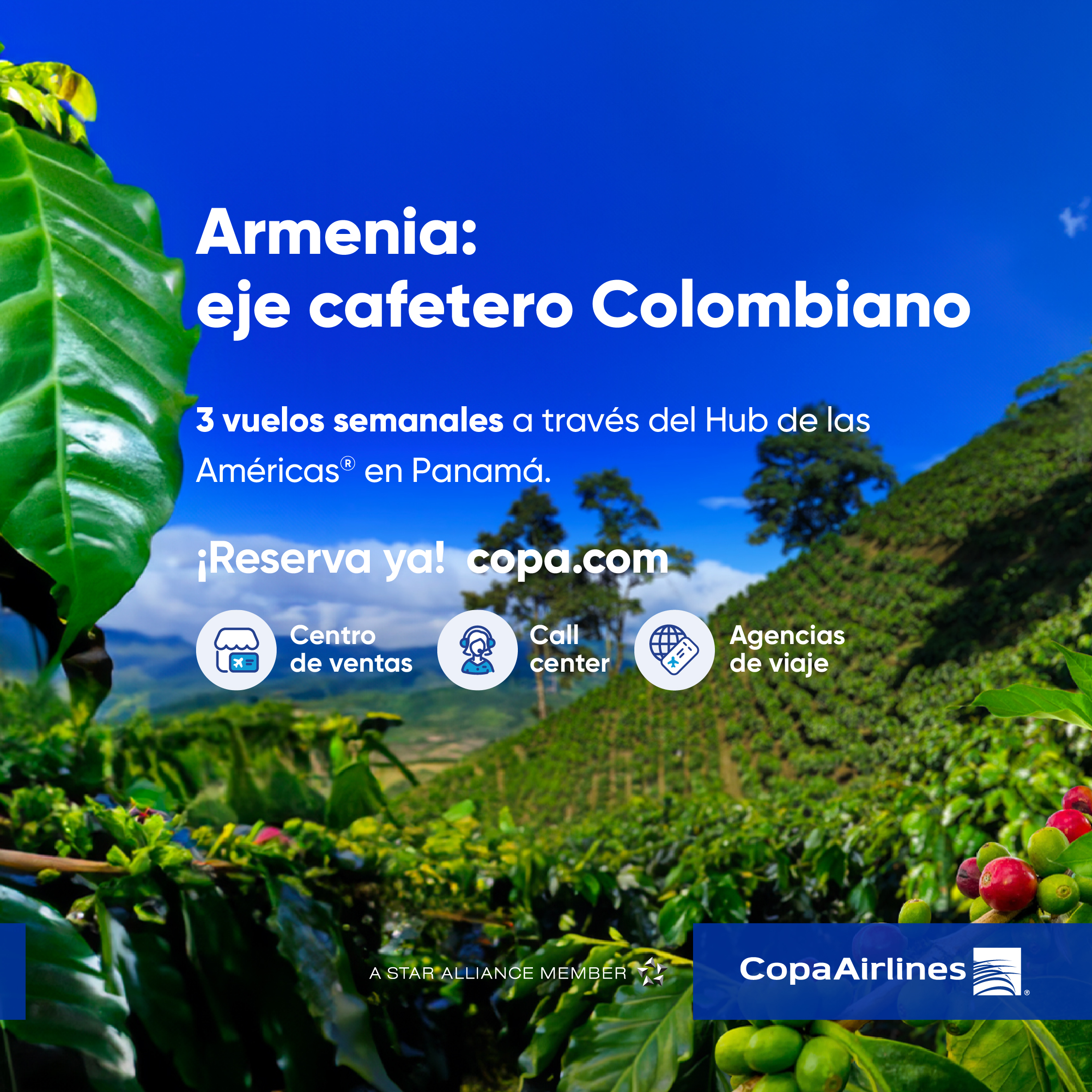 Copa Airlines Eje Cafetero Colombia