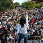 maría corina machado marchó con la gente en Caracas